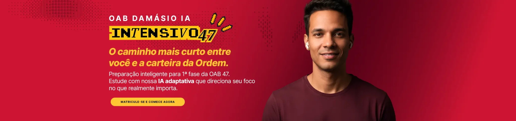 Banner do curso OAB Damásio IA Intensivo.