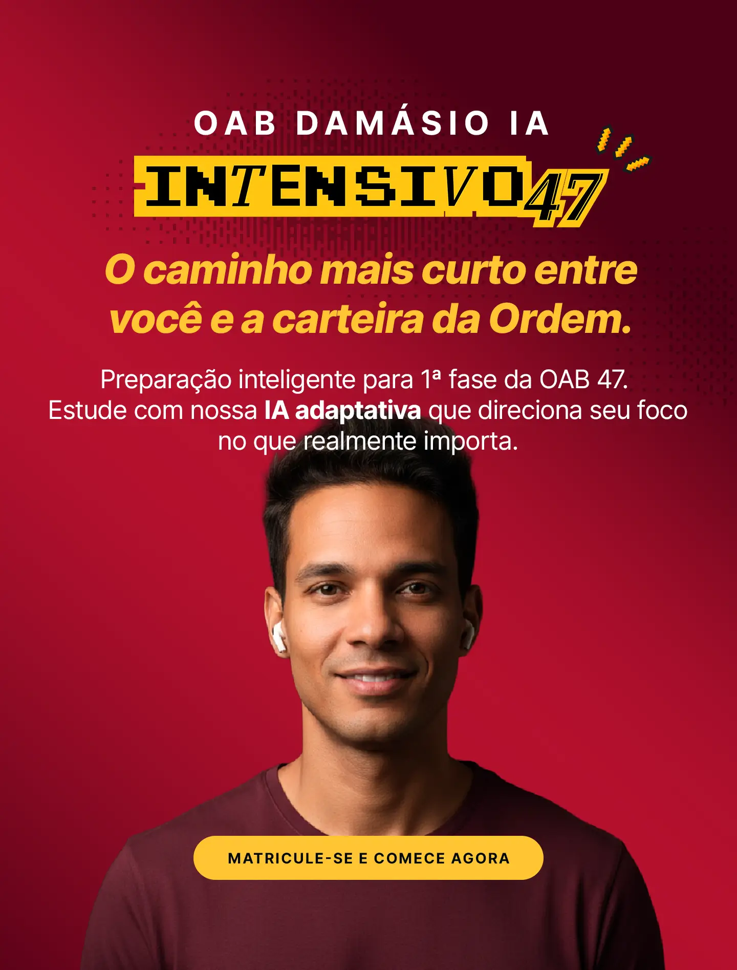 Banner do curso OAB Damásio IA Intensivo.