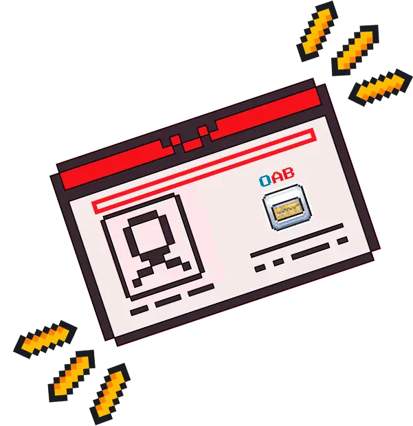 imagem da carteira OAB em estilo 8 bit