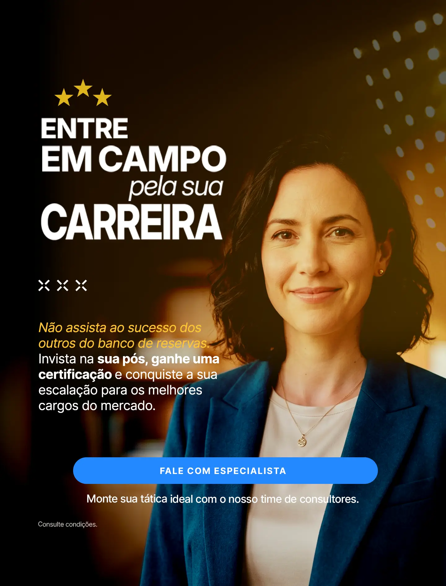 Banner entre em campo: compre uma pós Damásio e ganhe uma certificação