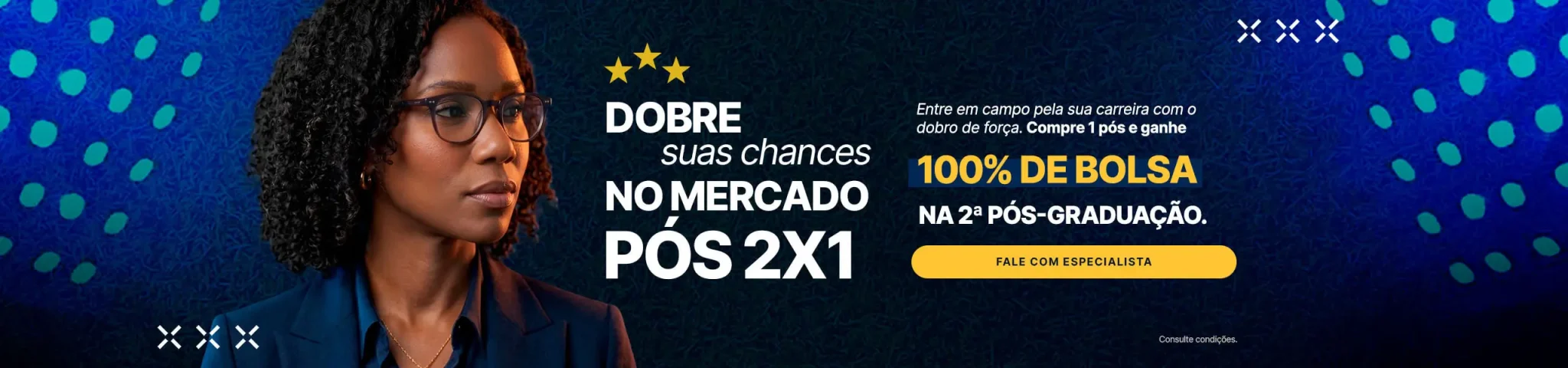 Pós graduação 2x1: compre uma pós Damásio e ganhe 100% de bolsa na 2a pós.