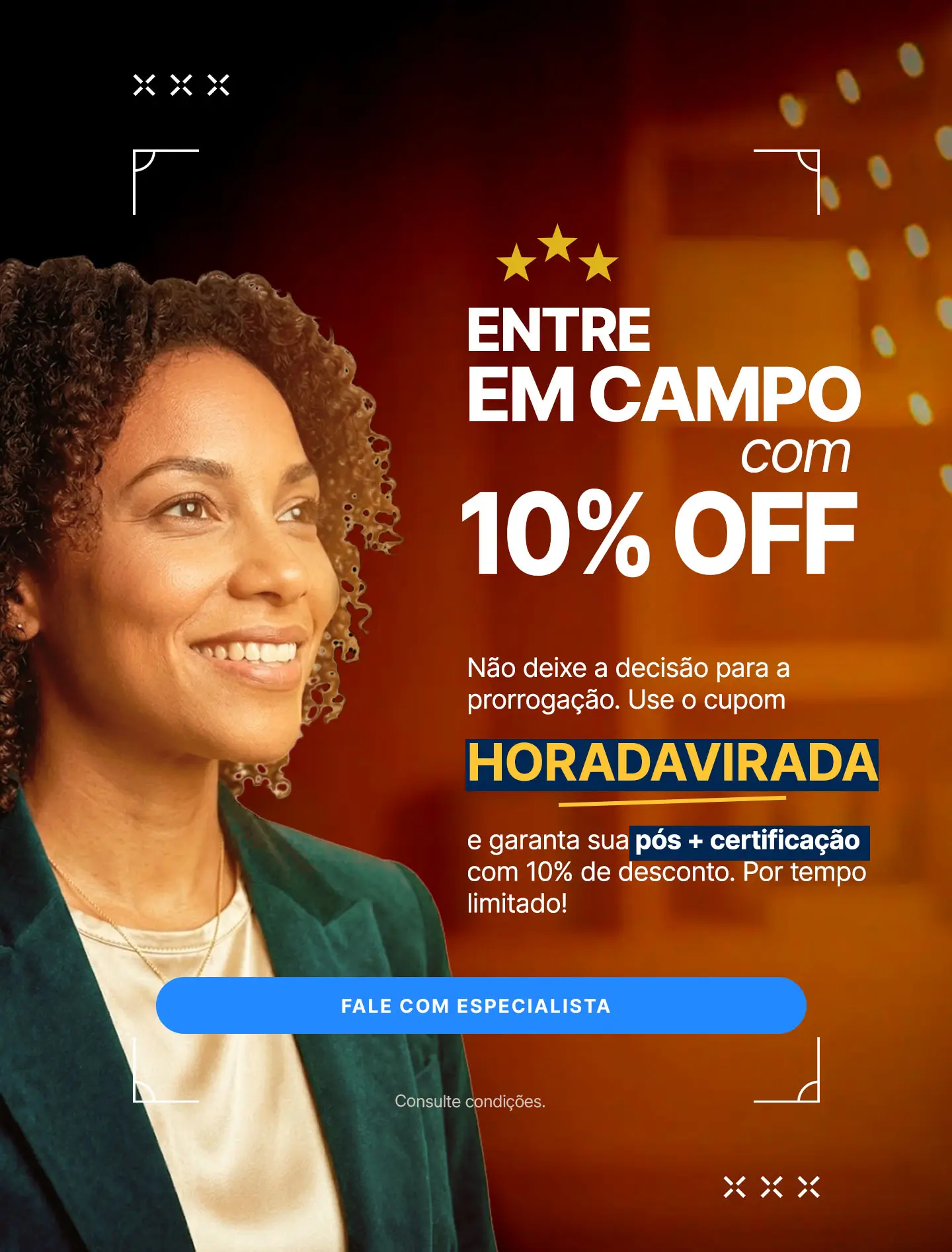 Banner entre em campo: compre uma pós Damásio e ganhe uma certificação. Use o cupom HORADAVIRADA para ter 10%off