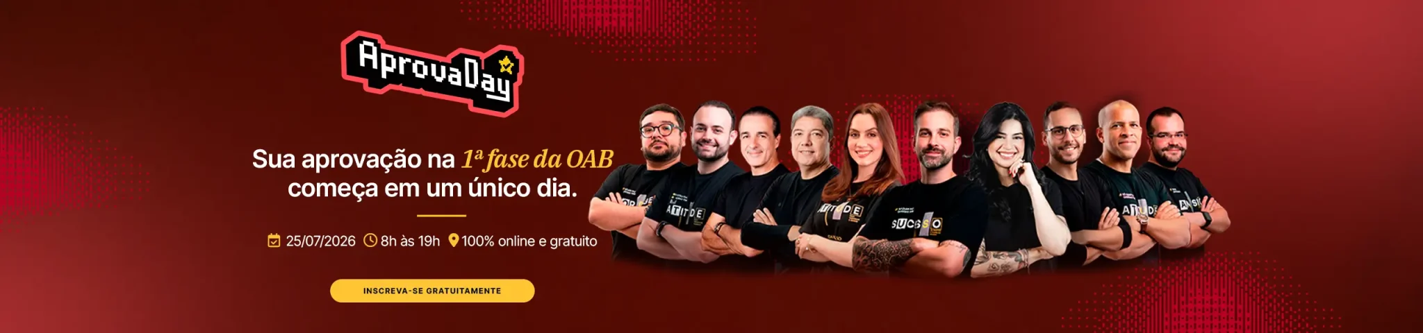 AprovaDay: sua aprovação na 1ª Fase da OAB começa em um único dia.