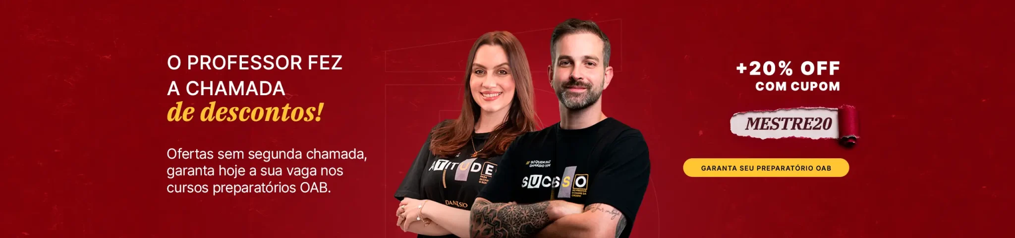 Mês do professor Damásio: preparatórios OAB com condições especiais.